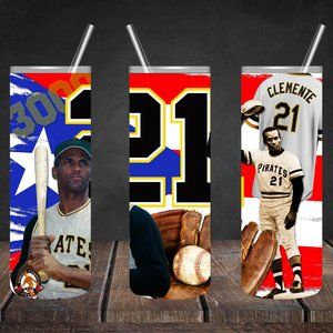 Roberto Clemente 20oz Skiknny Tumbler